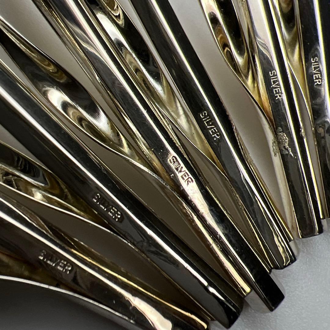 尚美堂　極上品銀製細工花文箸置　ケース付35g/7.5㎝　東Y7-1030☆1F