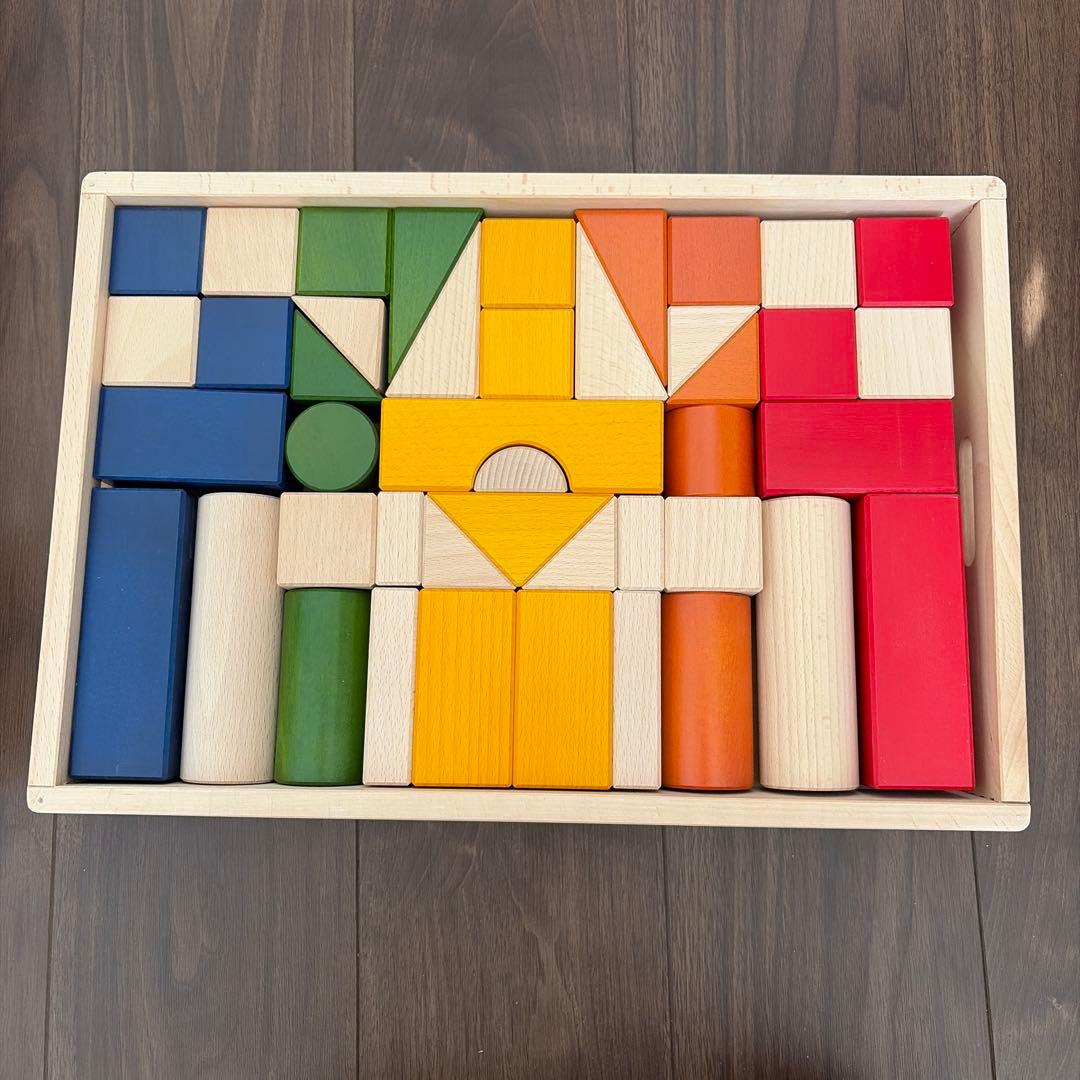 【新品未使用】ボーネルンド　木製積み木　多色