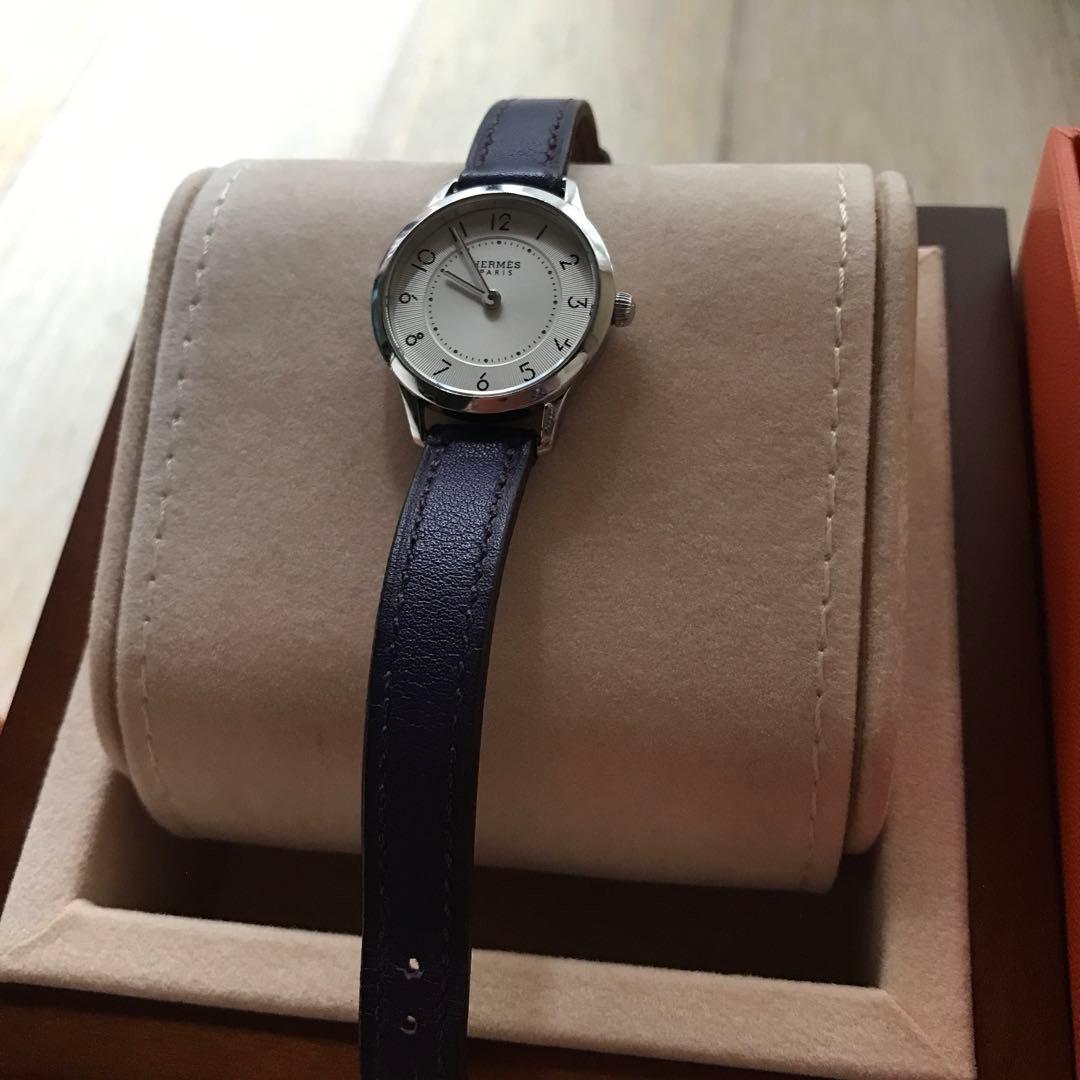 【電池交換済】HERMES スリムドゥエルメス CA2.110