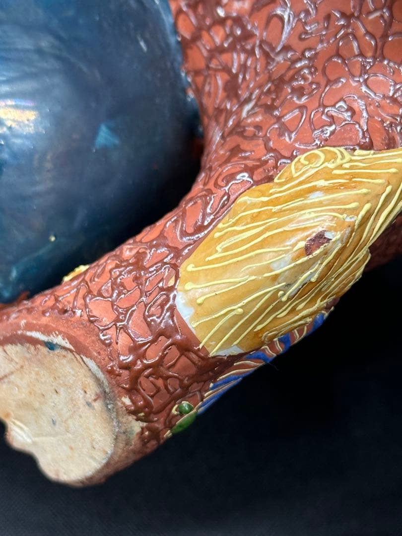 【USED保管品】九谷焼　九谷　獅子　置物　陶器　飾り物