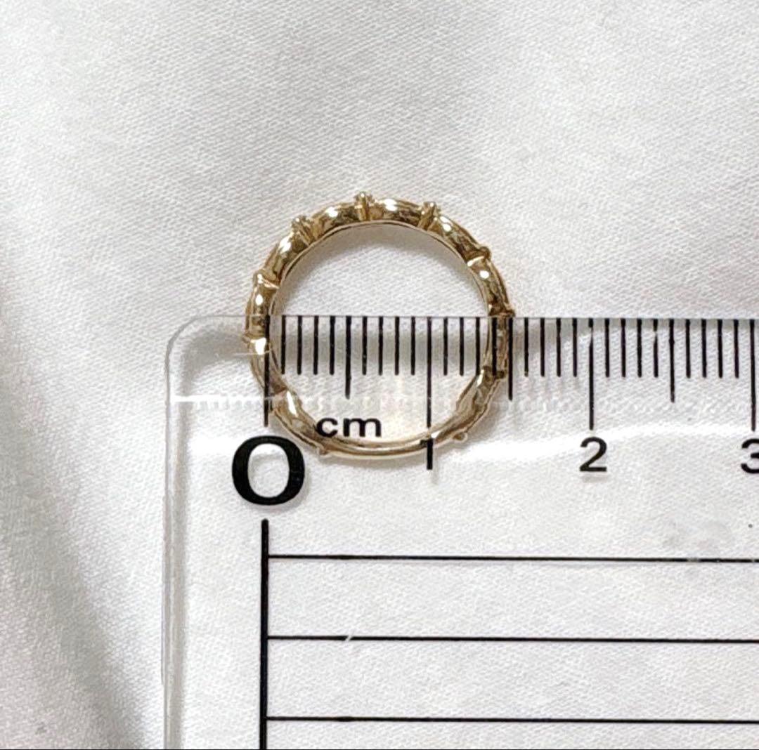 agete アガット ピンキーリング ドレスリング K10 内径約14mm