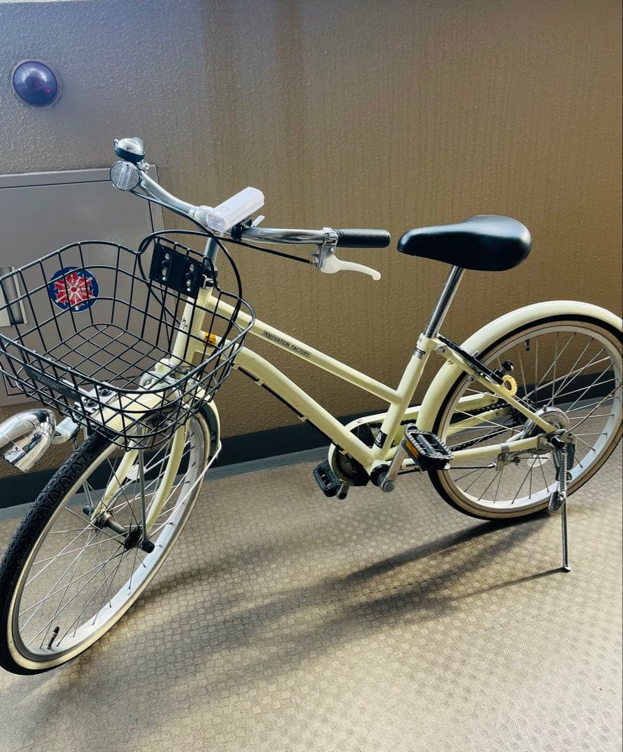 20インチ　子供用自転車　クリーム色