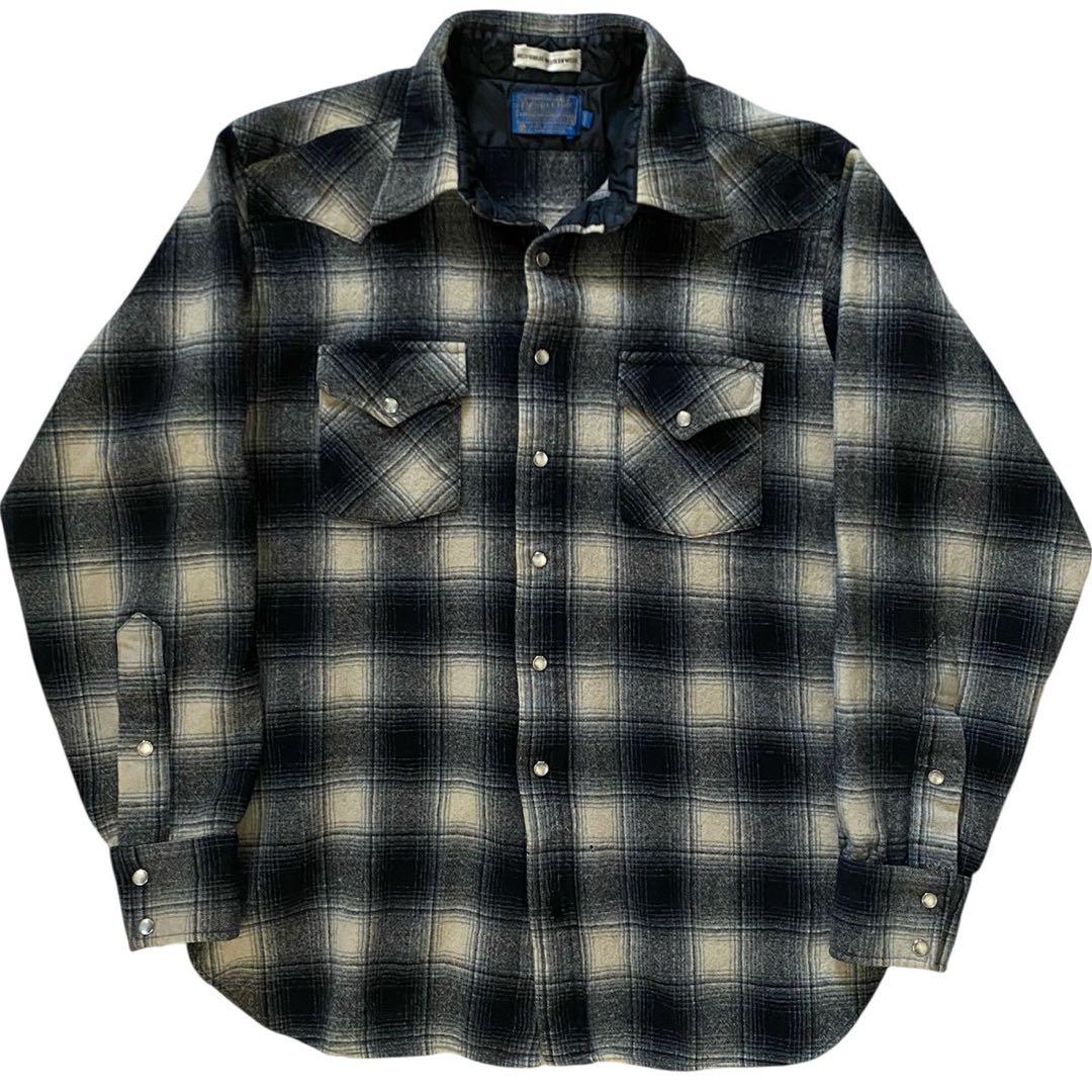 アポロクリード 　PENDLETON 90s シャドウチェック白　黒　XL