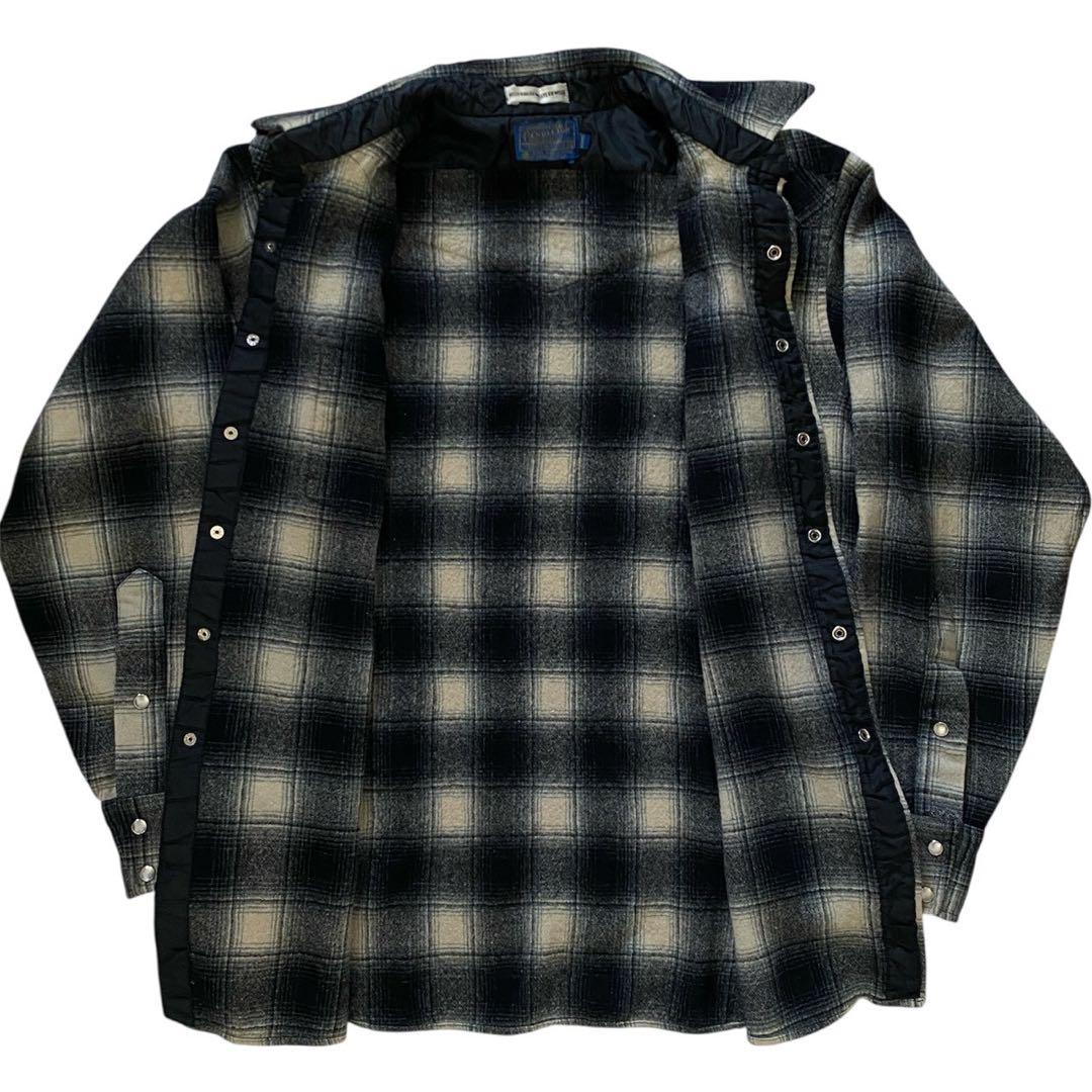 アポロクリード 　PENDLETON 90s シャドウチェック白　黒　XL