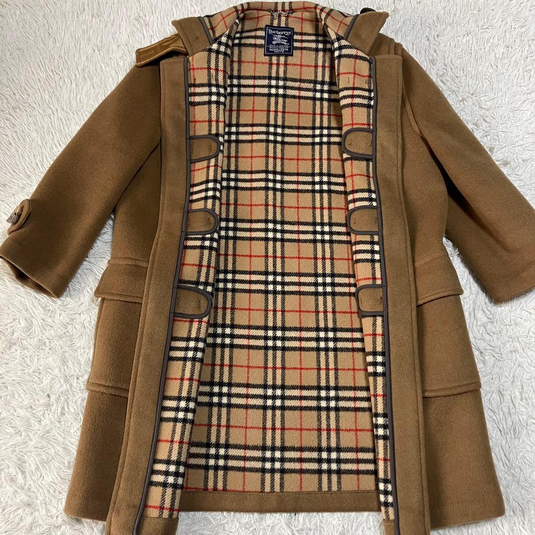 ✨美品✨バーバリー ダッフルコート フード ノバチェック キャメル 英国製 L