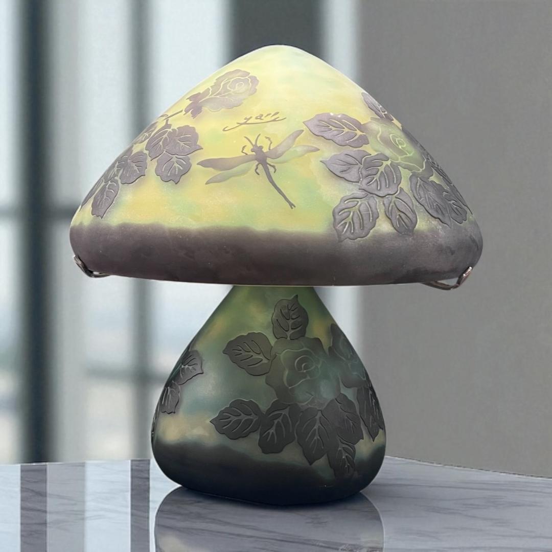 ガレ風　テーブルランプ　フロアランプ　アンティーク調　高さ31cm