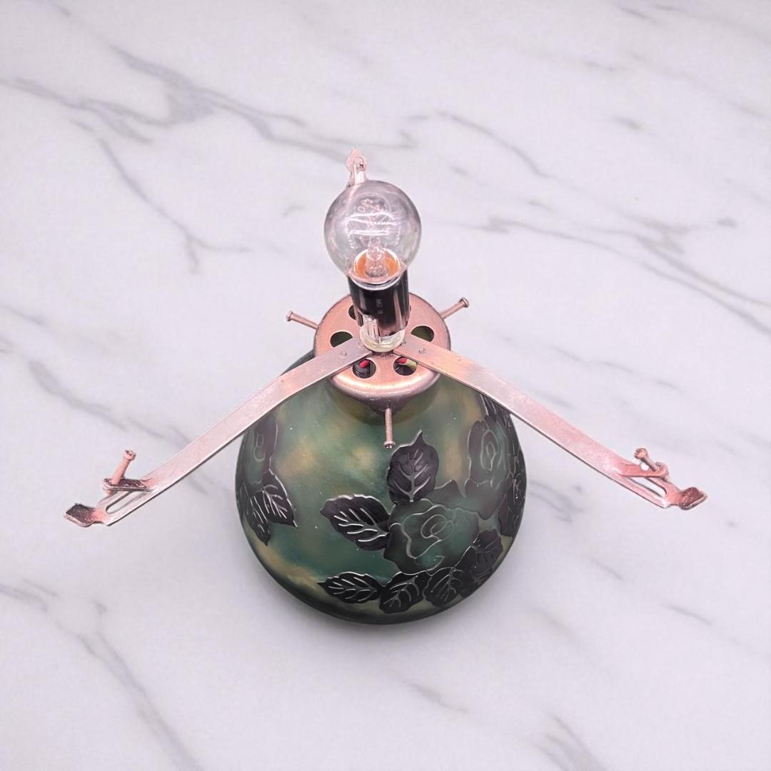 ガレ風　テーブルランプ　フロアランプ　アンティーク調　高さ31cm