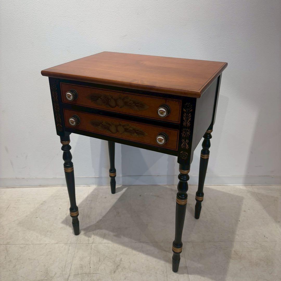 ヒッチコック　ブラックハーベスト　メープル　2段引き出し　コンソールテーブル