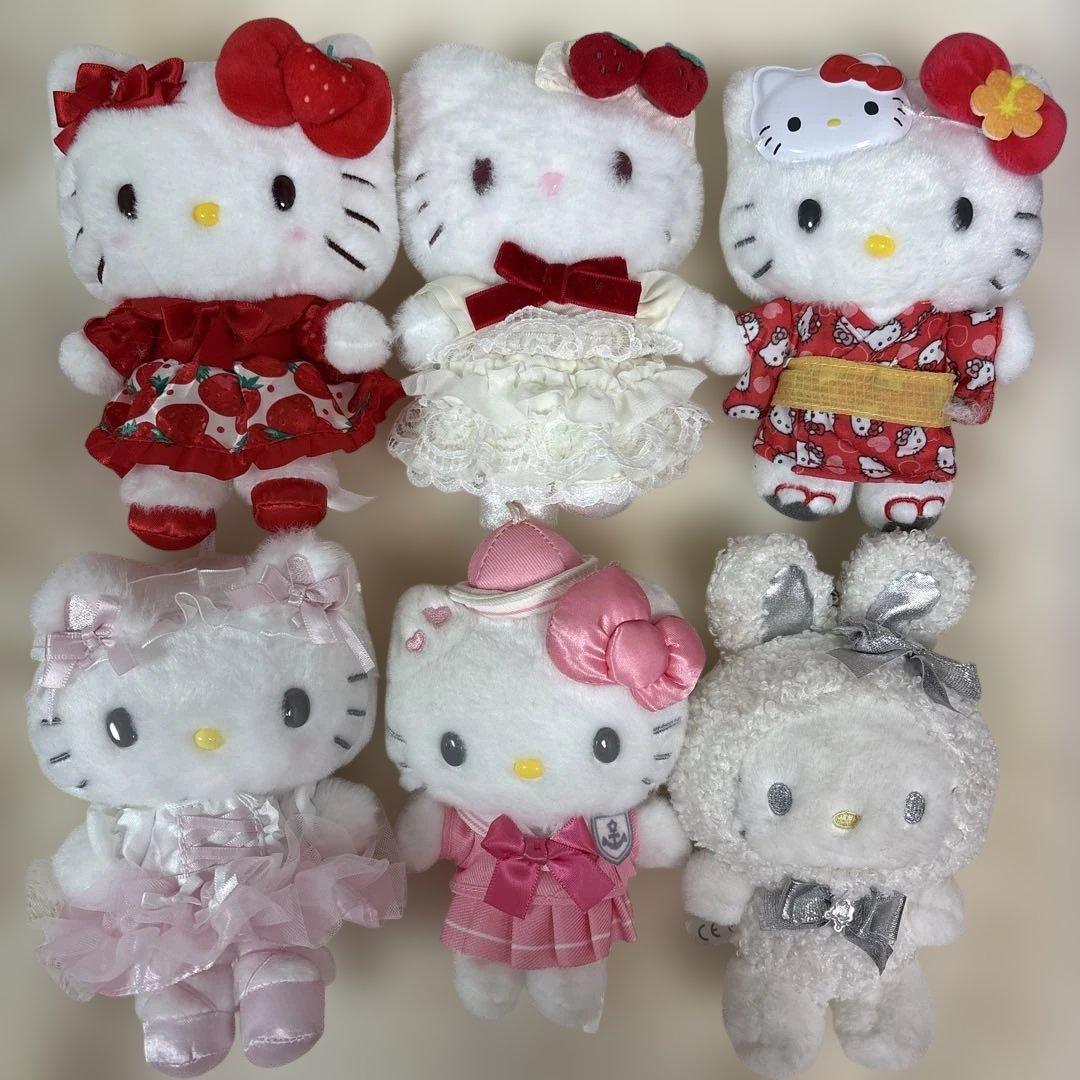 サンリオ ハローキティ ぬいぐるみ マスコット 6体セット