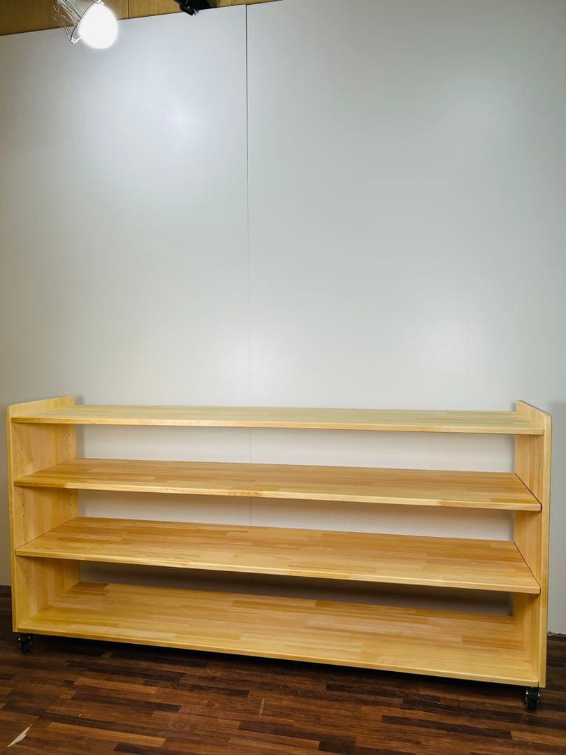 キャスター付き　おもちゃ棚　ワイドタイプ