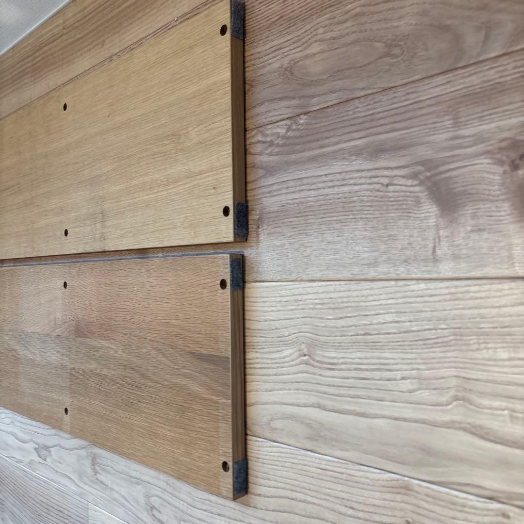 無印良品　スタッキングシェルフ・追加３段×2・ウォールナット材