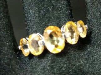 天然石シトリン·リング