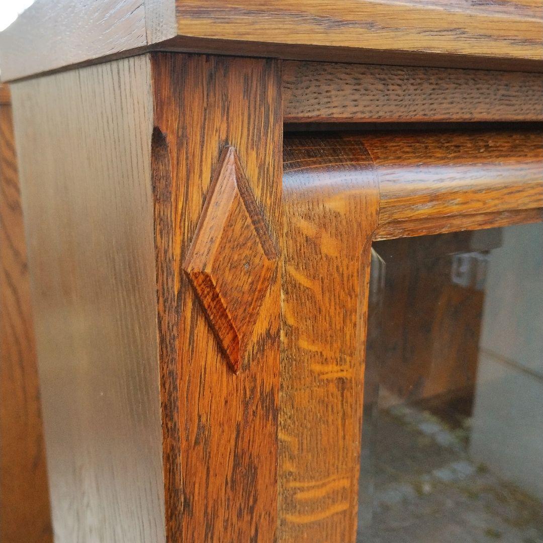 【希少】三越ブルージュ 4段フリーラック ガラスフラップ扉 キャビネット ①