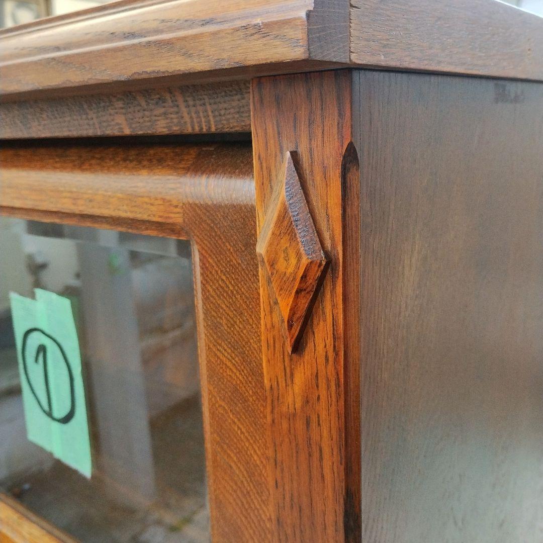 【希少】三越ブルージュ 4段フリーラック ガラスフラップ扉 キャビネット ①