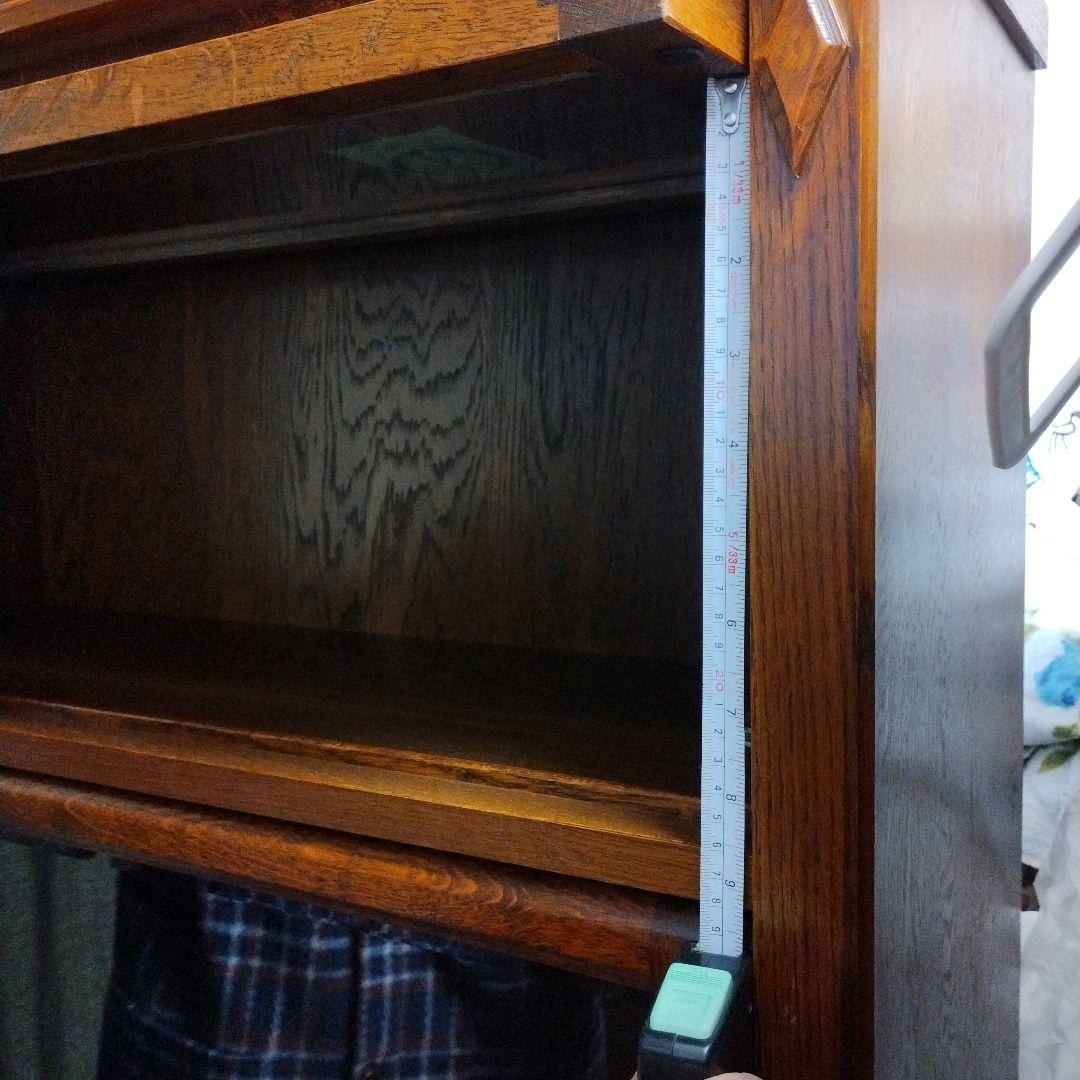 【希少】三越ブルージュ 4段フリーラック ガラスフラップ扉 キャビネット ①