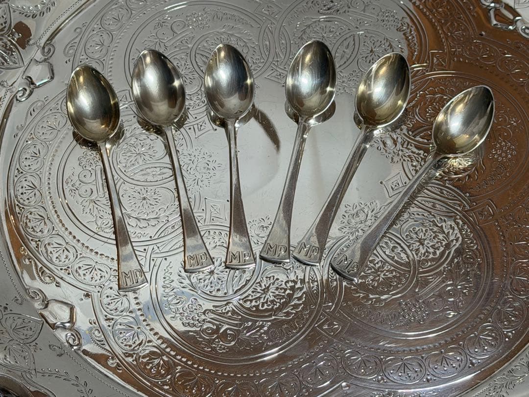 No1【純銀・ソリッドシルバー】 6本セットスプーン