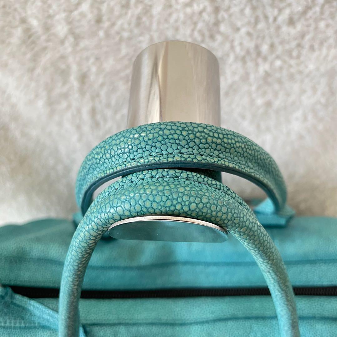 LONGCHAMP ボストンバッグ ケイトモス コラボ グリーン系