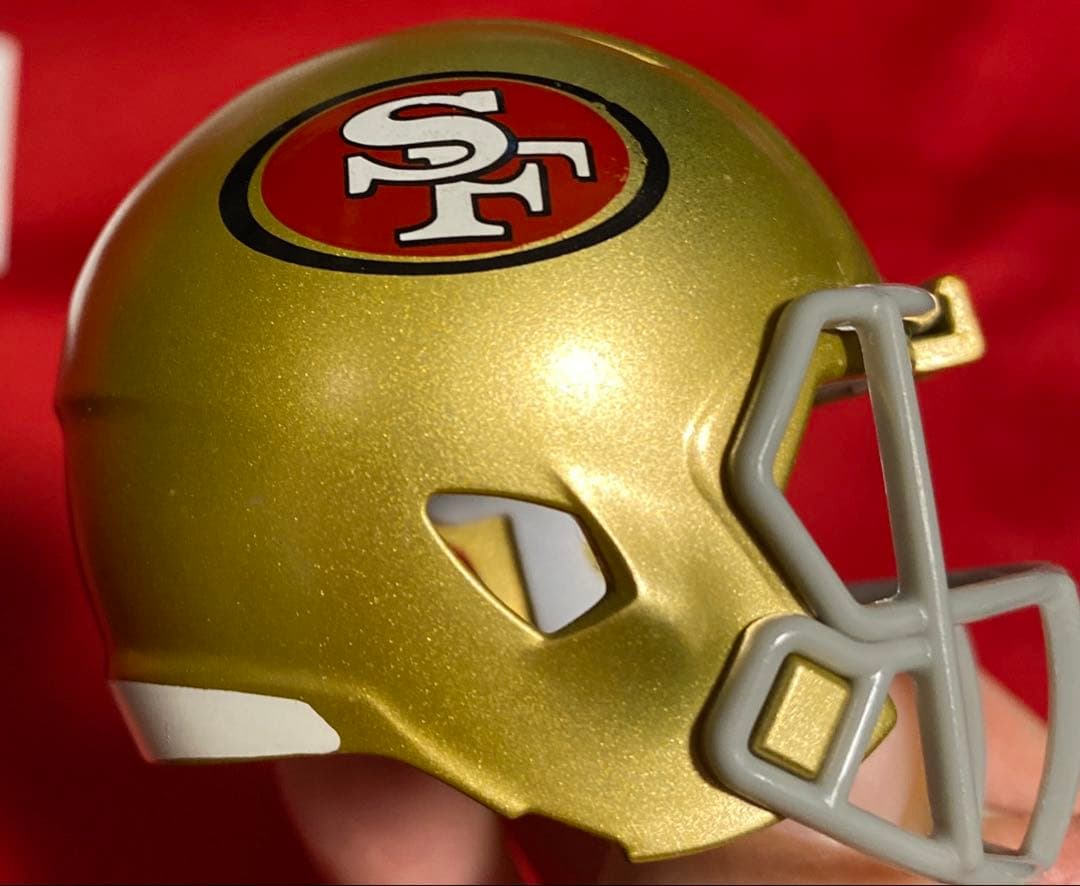 訳有ほぼ未使用 説明必読 NFL 49ERSキャパニック ジャージ ミニヘル付