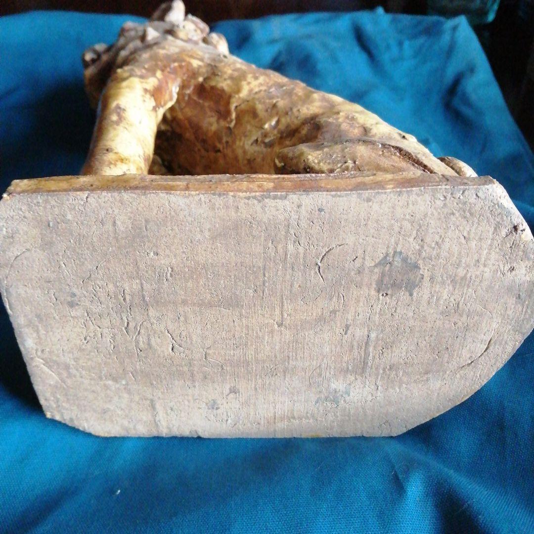 瀬戸焼　黄瀬戸狛犬　25cm　江戸初期～後期