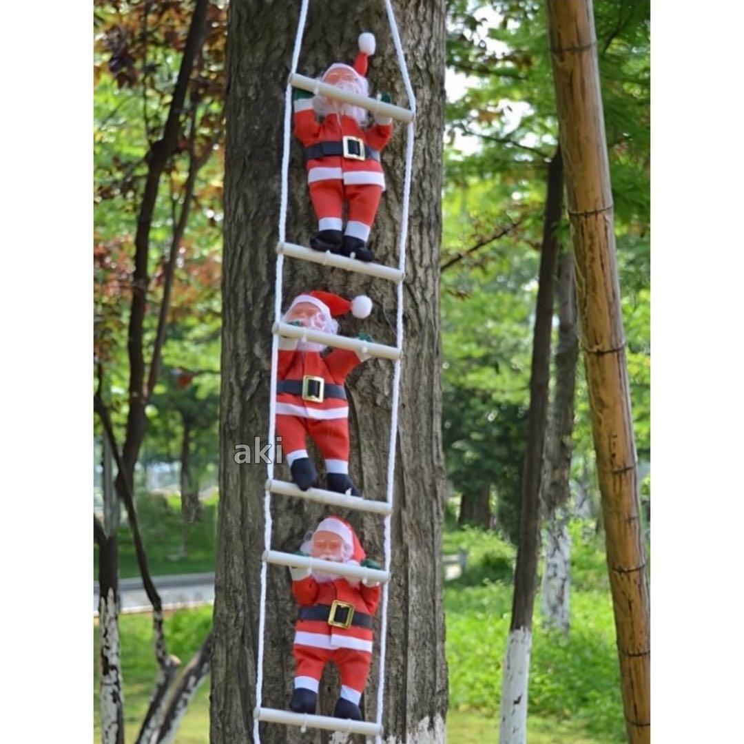 新品⭐️ クリスマス はしご サンタ 2人 インテリア 装飾 飾り 可愛い