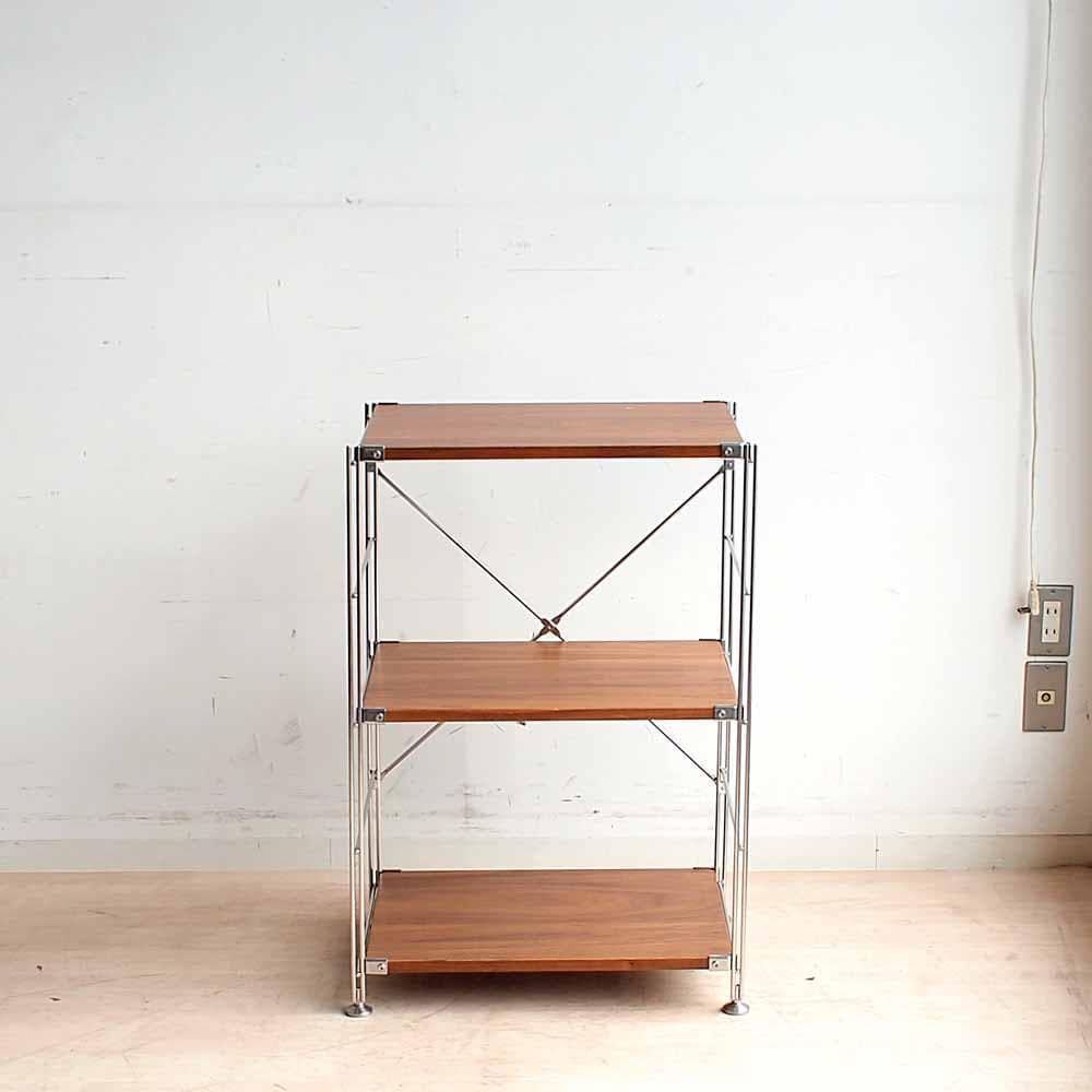 無印良品/MUJI ステンレスユニットシェルフ ウォールナット材 ZR24250