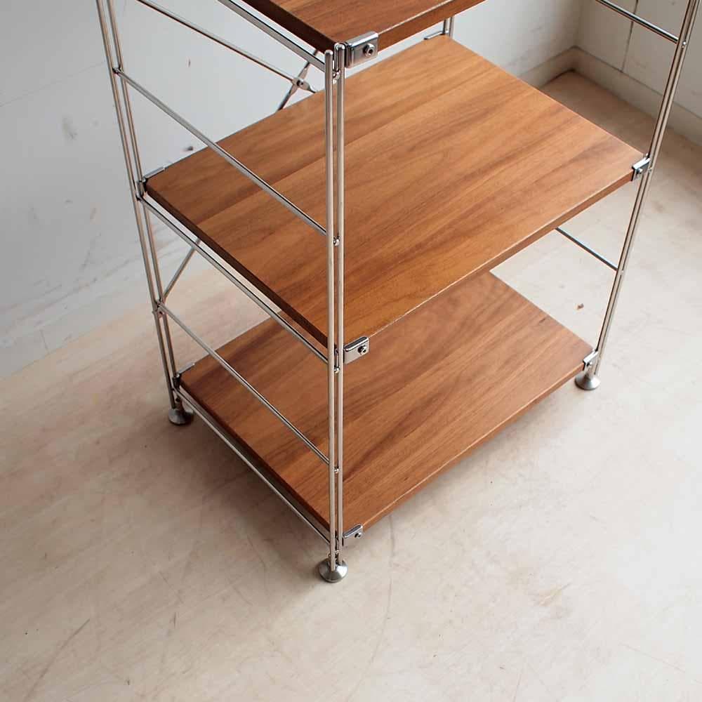 無印良品/MUJI ステンレスユニットシェルフ ウォールナット材 ZR24250