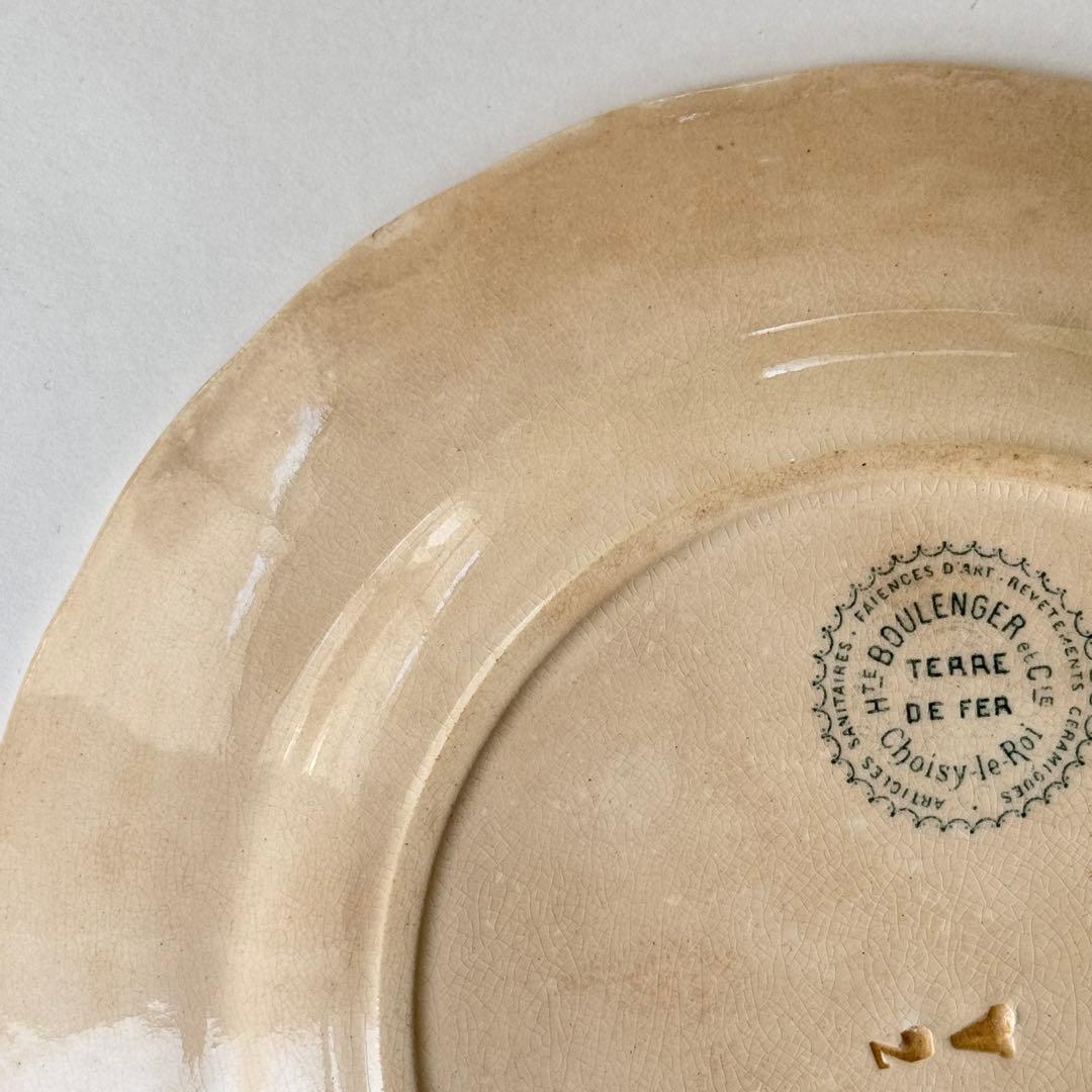 希少　フランスアンティーク　Choisy ショワジー　多色　デザート皿