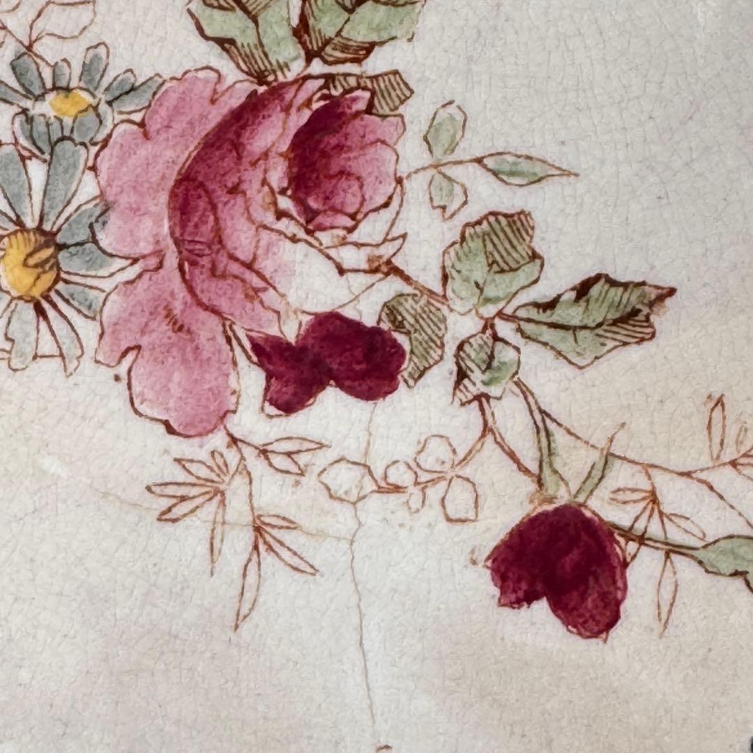 希少　フランスアンティーク　Choisy ショワジー　多色　デザート皿