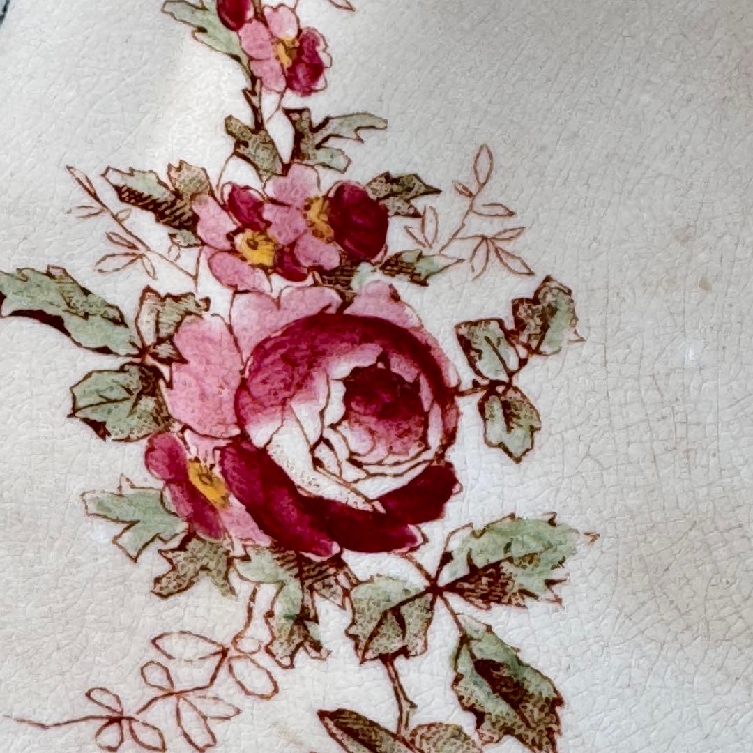 希少　フランスアンティーク　Choisy ショワジー　多色　デザート皿