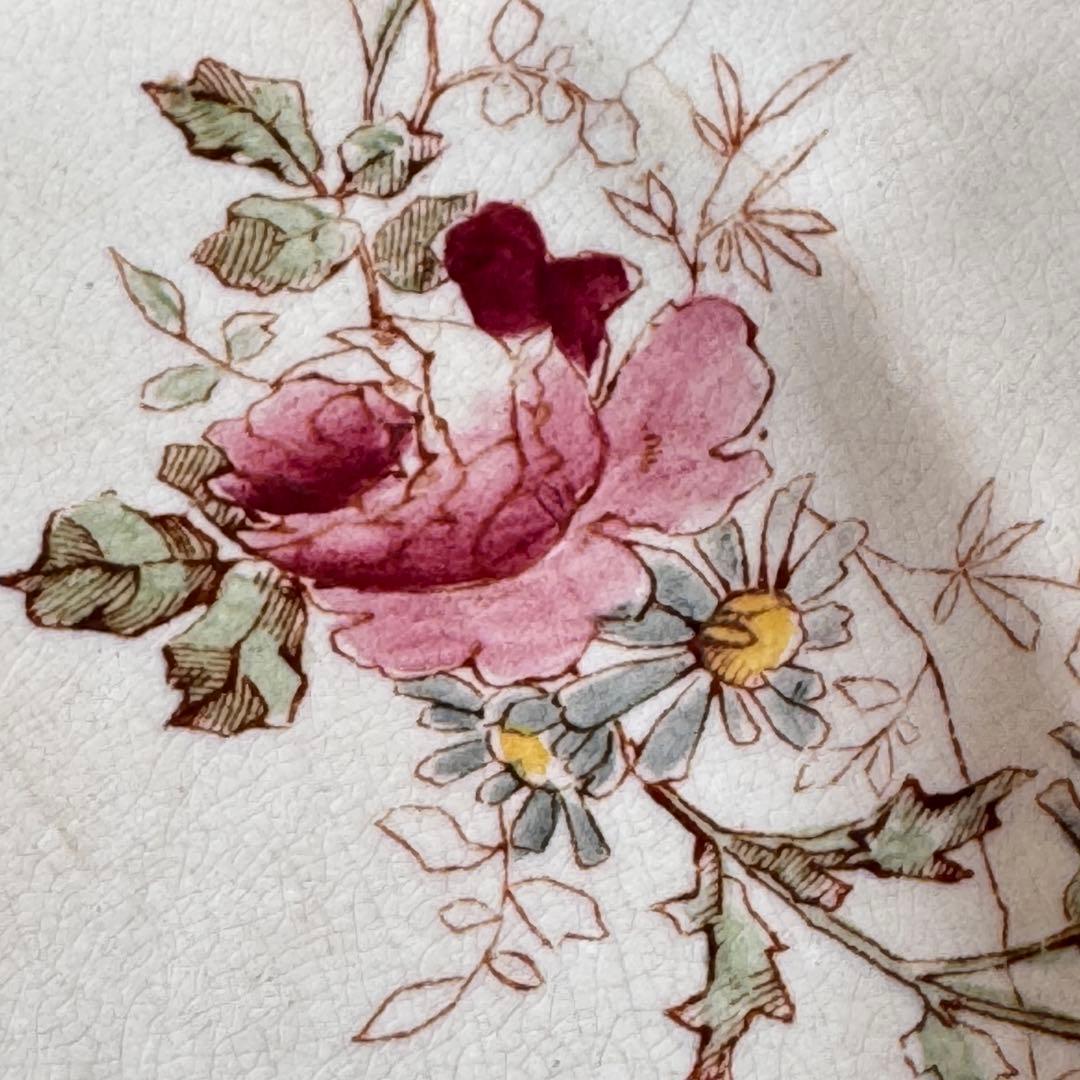 希少　フランスアンティーク　Choisy ショワジー　多色　デザート皿