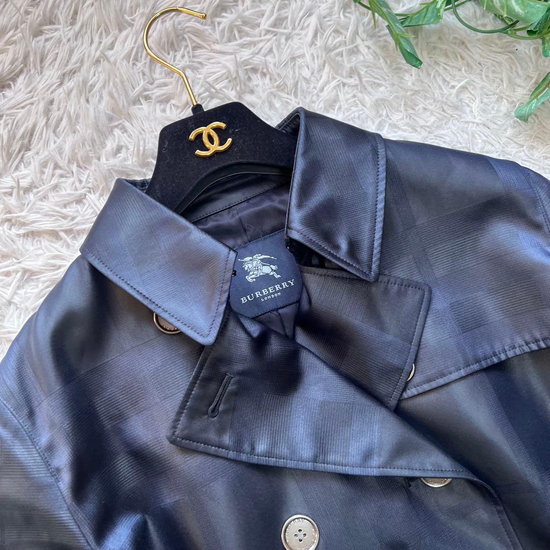 美品 バーバリー ロンドン トレンチコート シャドーチェック 大きいサイズ 44