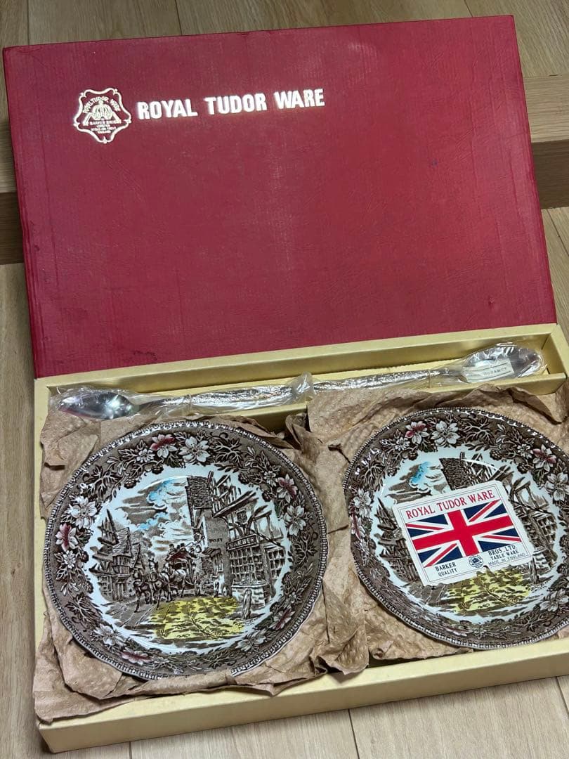  Tudor Wareコーチングタバーン セット5絵皿