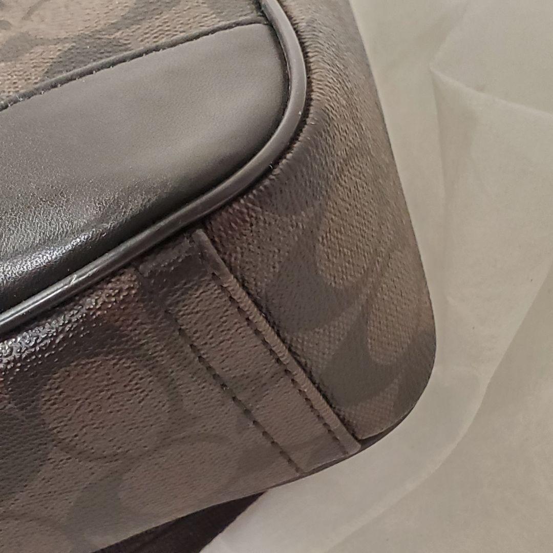 美品✨COACH メッセンジャーバッグ ブラウン レザー PVC メンズ