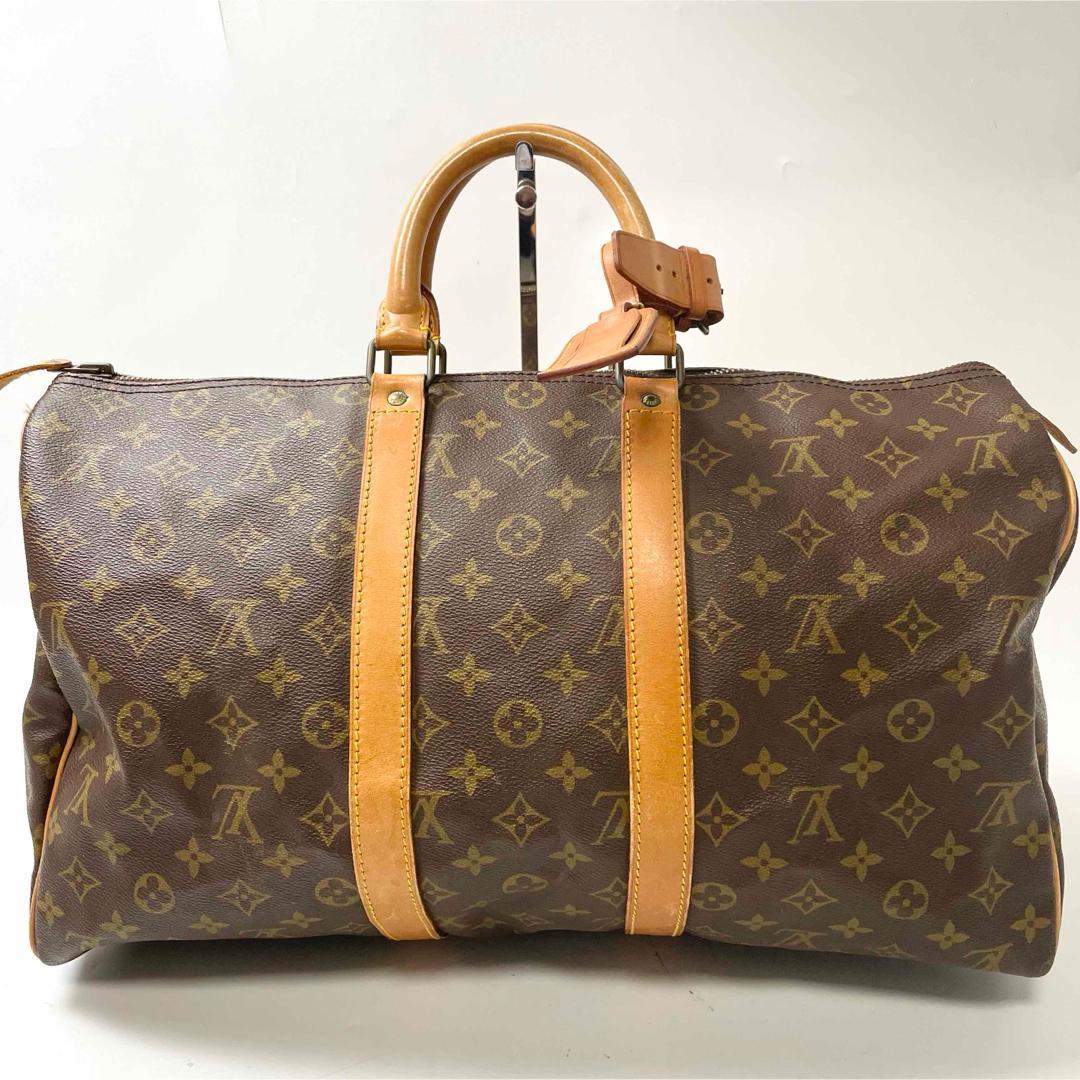 keiルイヴィトン　モノグラム　キーポル45 ボストンバッグ　ブラウン