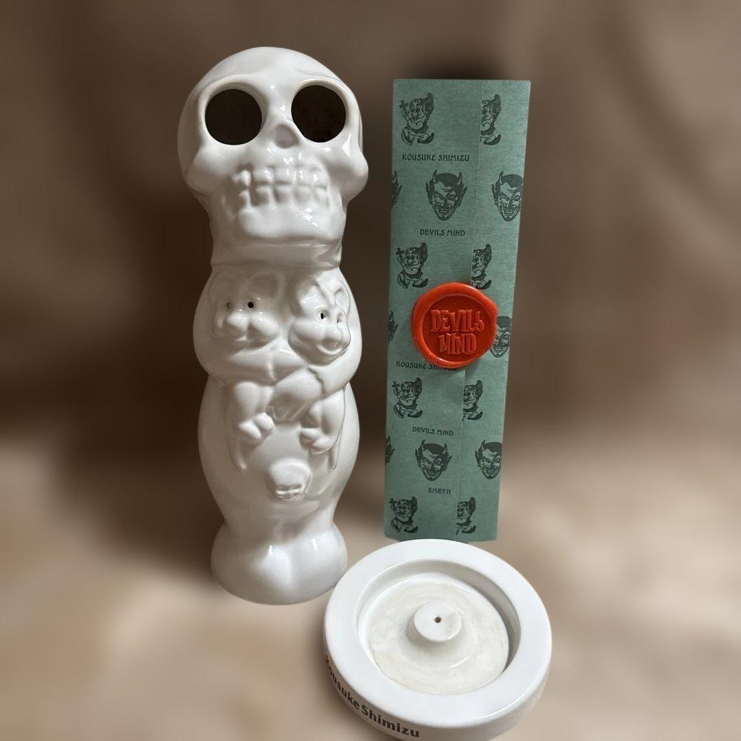 emeth×KOUSUKE SHIMIZU スカル お香立て ホワイト