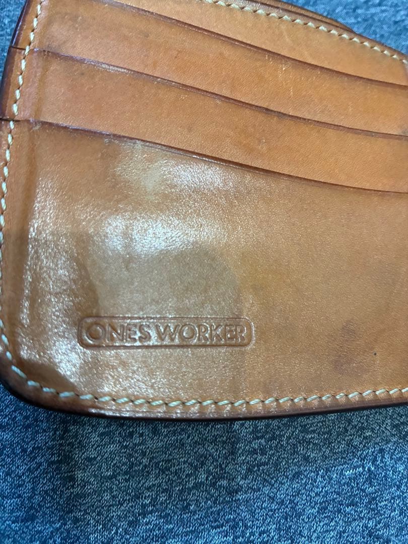 ワンズワーカー　コードバン二つ折財布