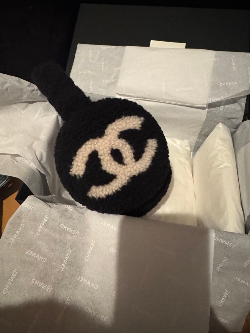 み*ー様 CHANEL フリースイヤーマフ ブラック/ホワイト