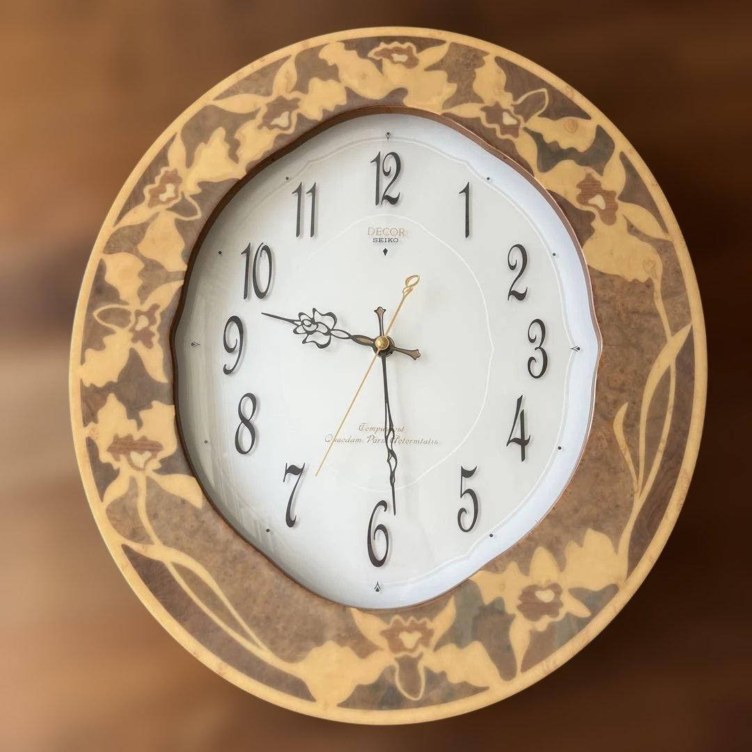 【希少美品】DECOR SEIKO 壁掛け時計　AS890B 電波時計　セイコー