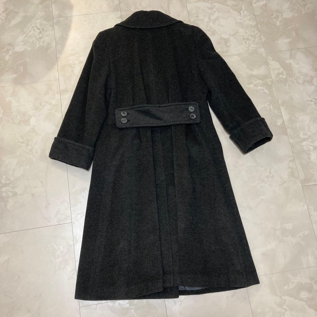 フォクシー♡ロングコート カシミヤ ダークグレー カシミヤコート