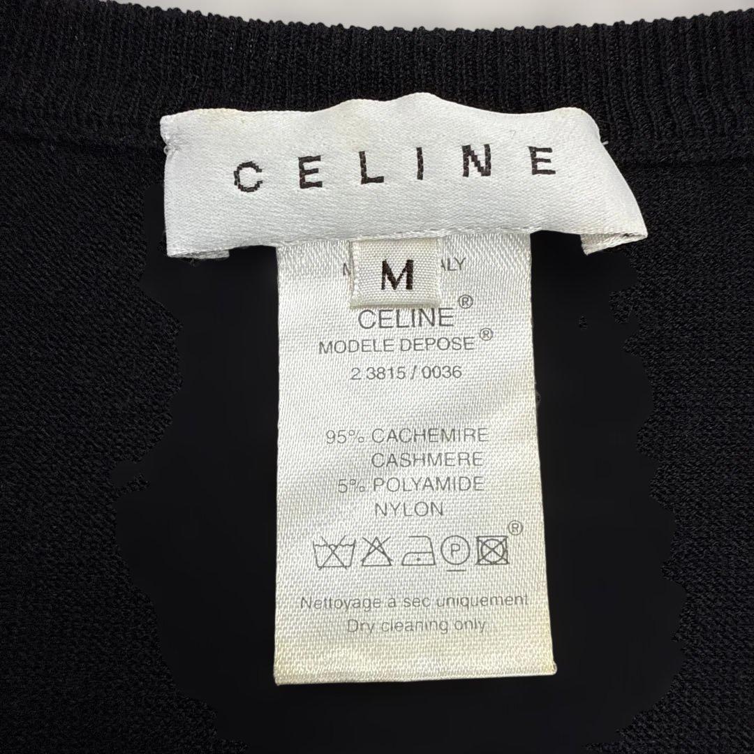 セリーヌCELINE カシミヤ95%ニット　ブラック　Mサイズ　イタリア製
