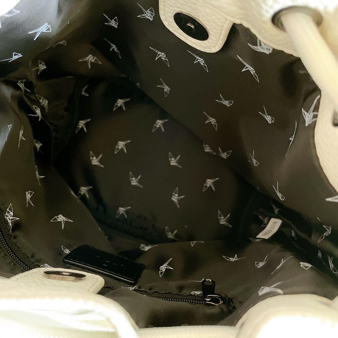 1PIU1UGUALE3 GOLF　カートバッグ　巾着バッグ　ラウンドバッグ　白