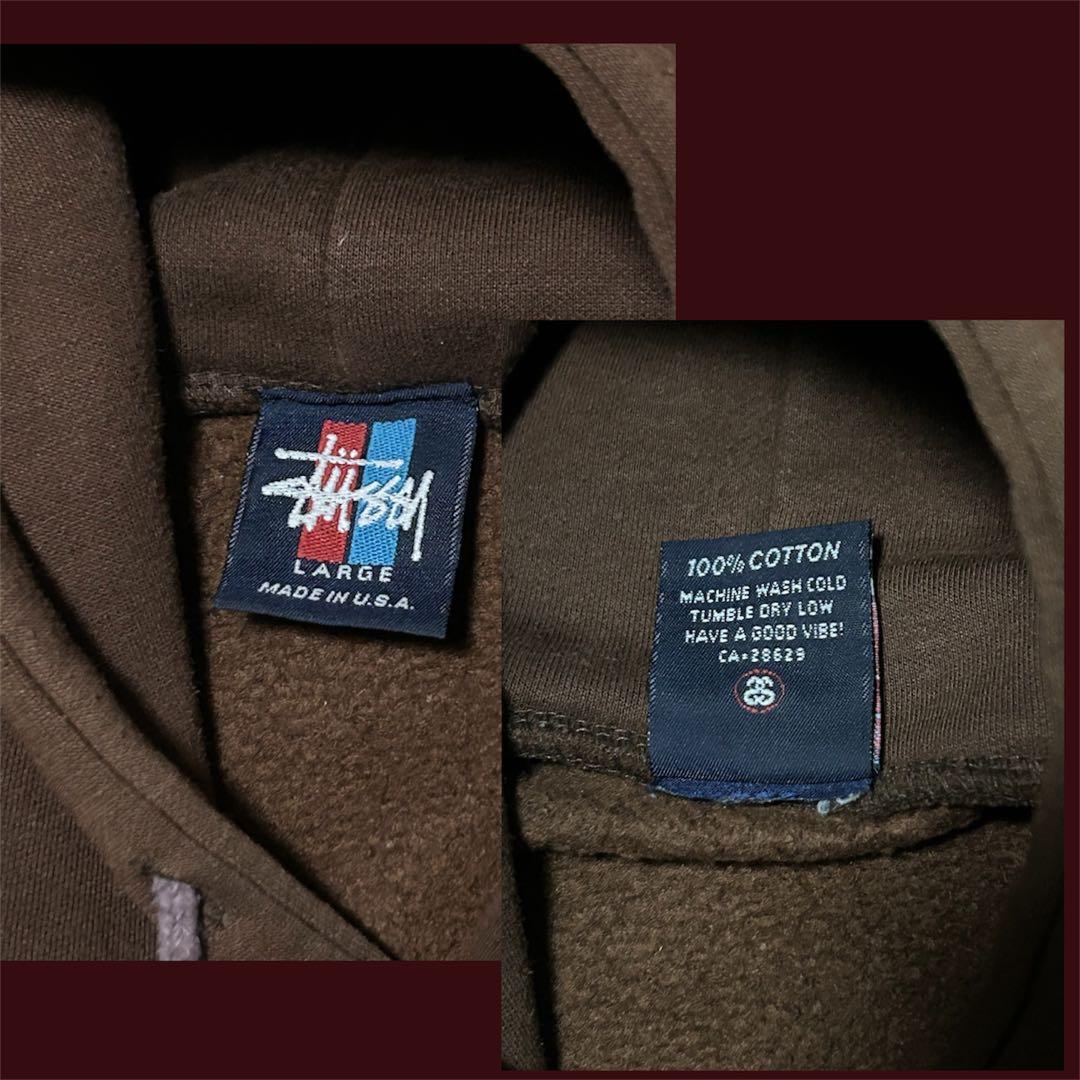 ゴ*ス様 【希少】90’s old stussy フードパーカー　shadow