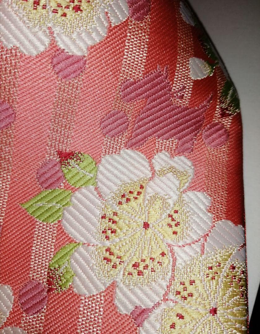 ポンポネット ブランド 7歳着物用.作り帯.ピンク地 桜柄.七五三.お正月