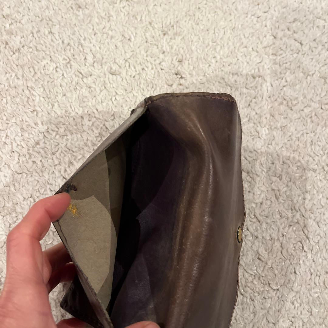 HENRY CUIR ダークブラウンレザー長財布