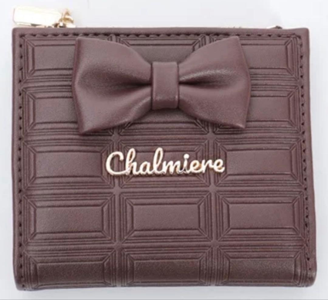 axes femme Chalmiere チョコレート二つ折り財布（茶）