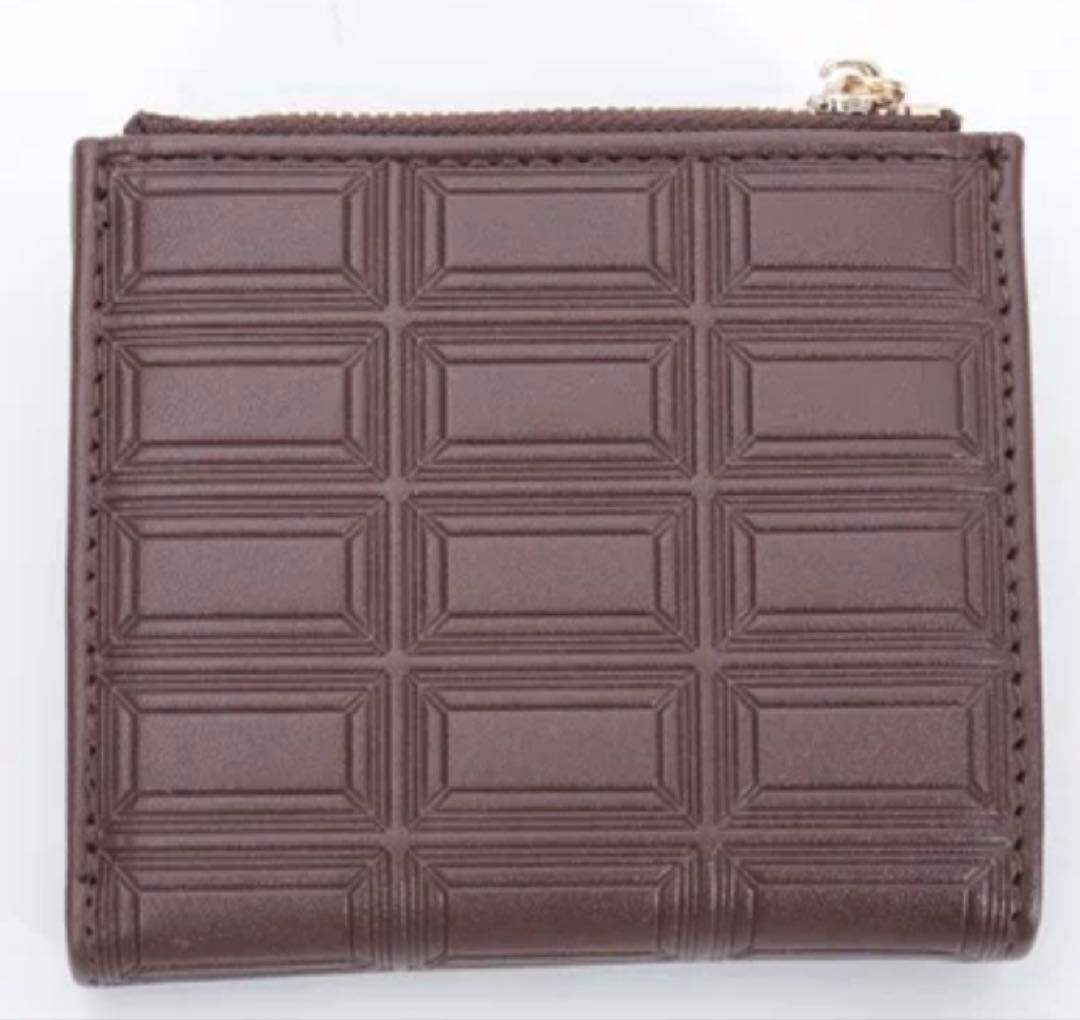 axes femme Chalmiere チョコレート二つ折り財布（茶）