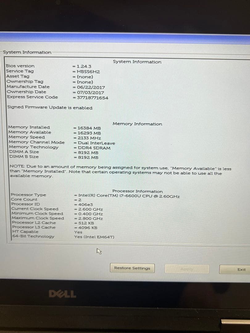 DELL Latitude E7270 ノートPC ジャンク？core i7