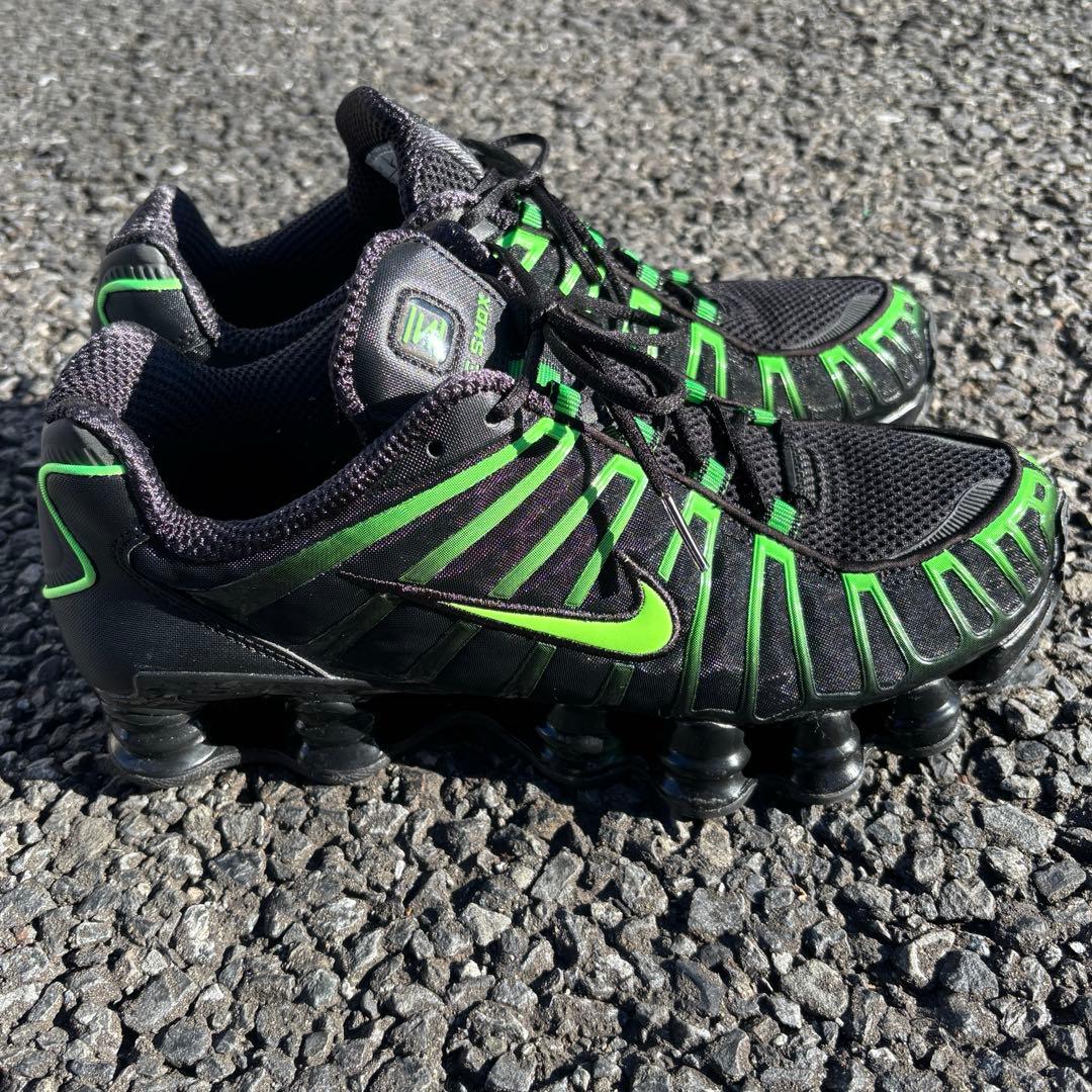 ナイキ ショックス TL ブラック　グリーン　美品 NIKE Shox TL