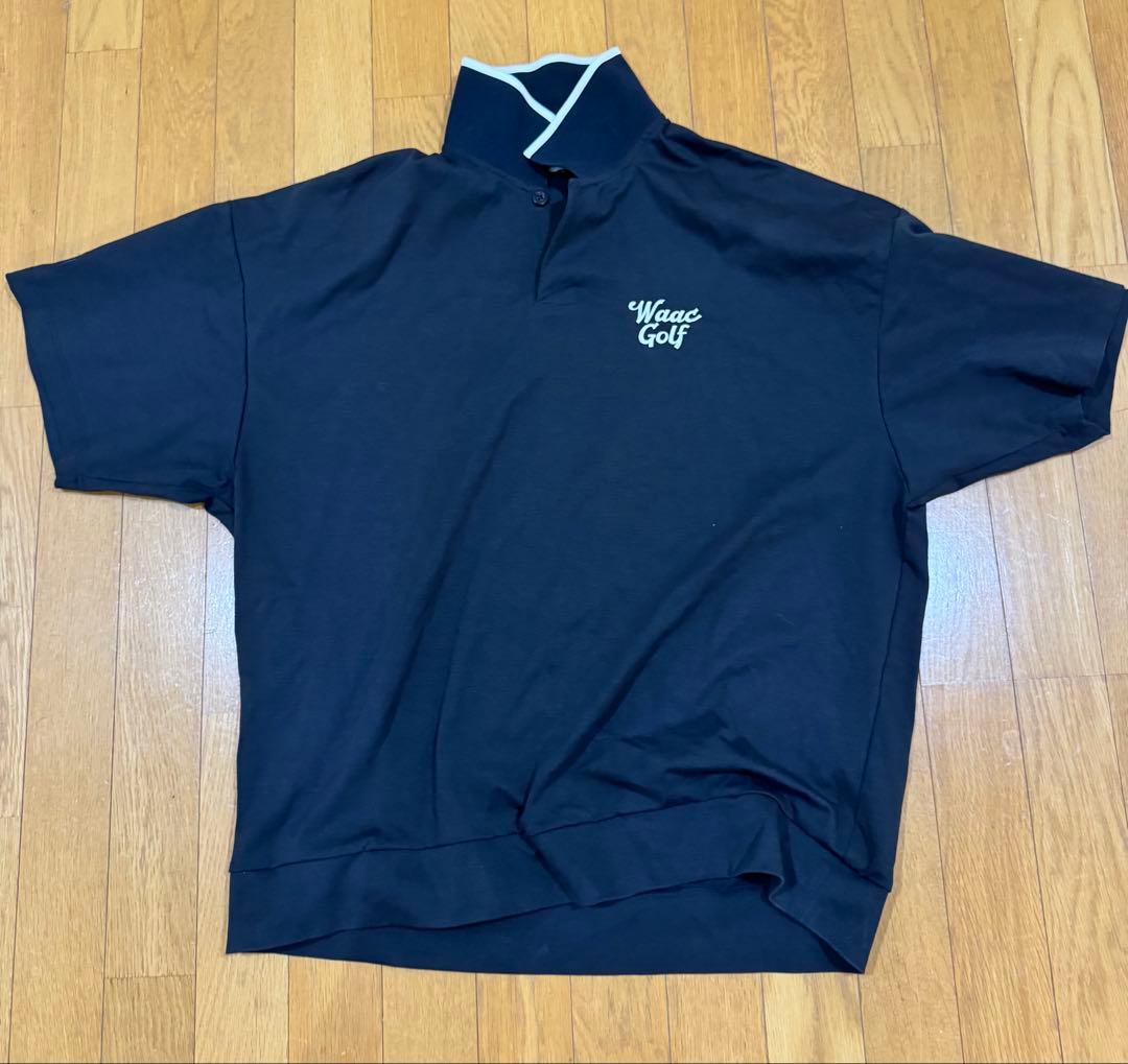 WAAC ワック　ライトストレッチポンチポロシャツ ブラック　2025