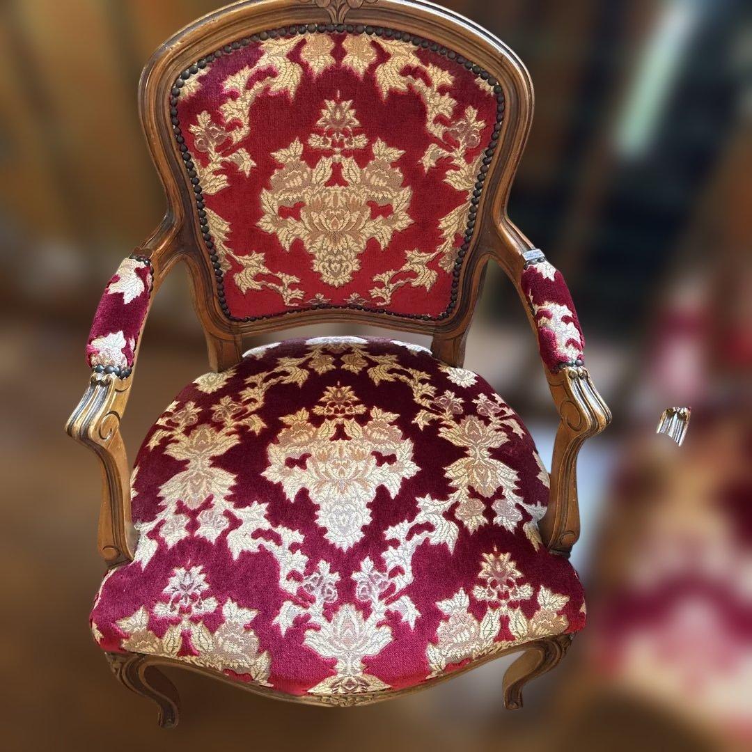 直接引き取り限定　金華山張　椅子2脚セット　ロココ調